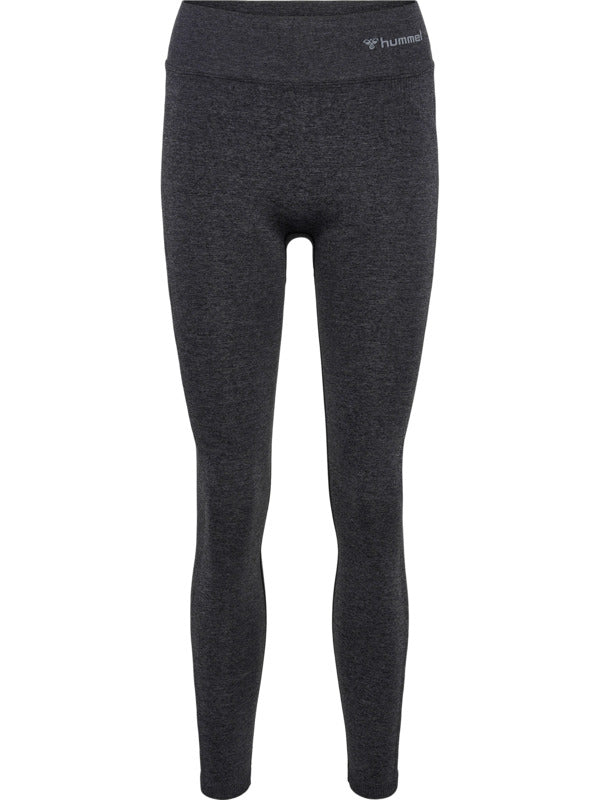Hummel CI Seamless Mid Waist Scrunch Tights – Black Melange