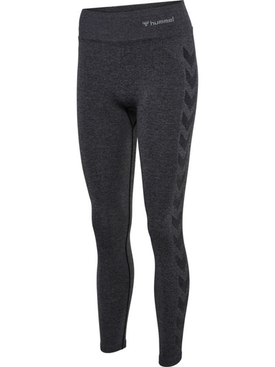 Hummel CI Seamless Mid Waist Scrunch Tights – Black Melange