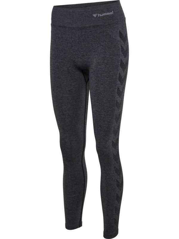 Hummel CI Seamless Mid Waist Scrunch Tights – Black Melange