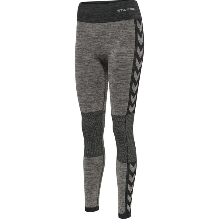 Hummel CLEA Seamless Mid Waist Tights – Chateau Gray/Black Melange
