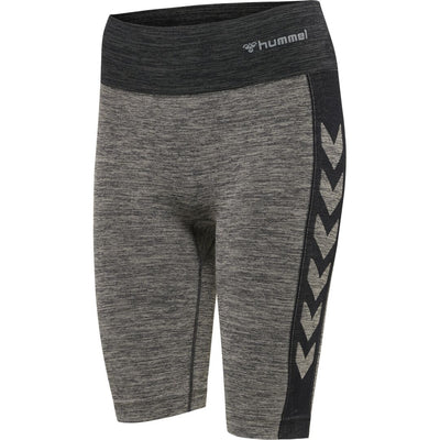 Hummel CLEA Seamless Cycling Shorts – Chateau Gray/Black Melange