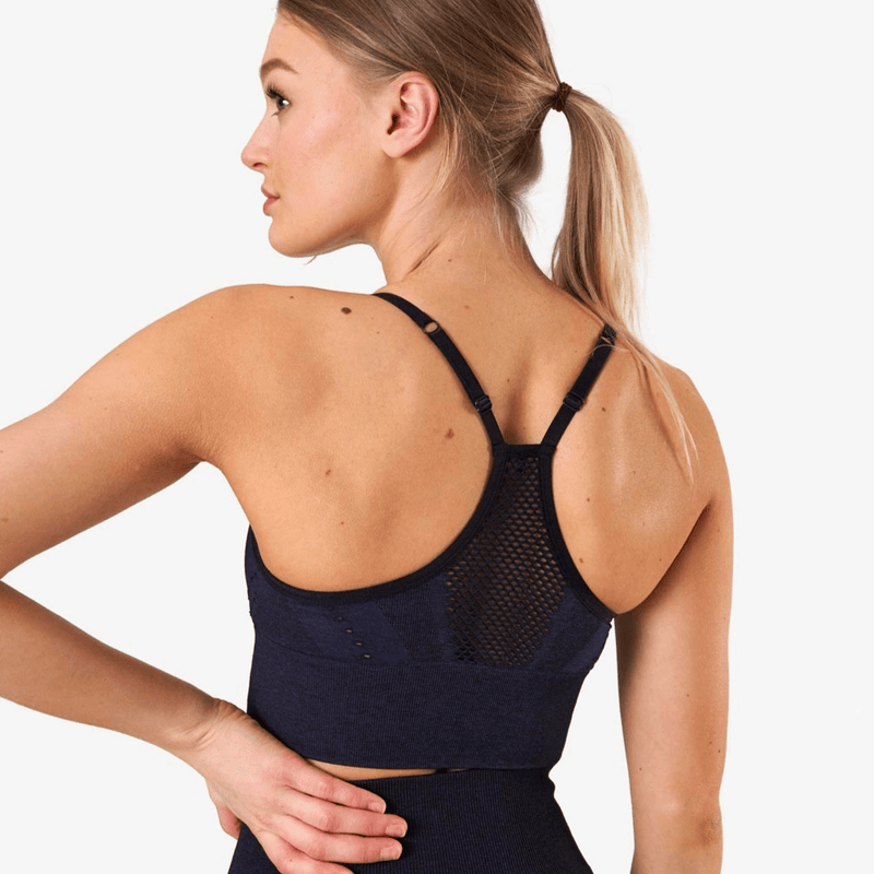 ICANIWILL Queen Mesh Sports Bra Navy Melange