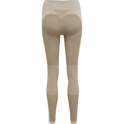 Hummel CLEA Seamless Mid Waist Tights – Chateau Gray/Diftwood Melange