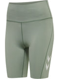Hummel Grace High Waist Tight Shorts - Lily Pad