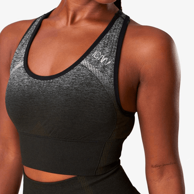 ICANIWILL Ombre Seamless Sports Bra Jungle Green Melange