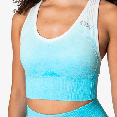 ICANIWILL Ombre Seamless Sports Bra Ocean Blue