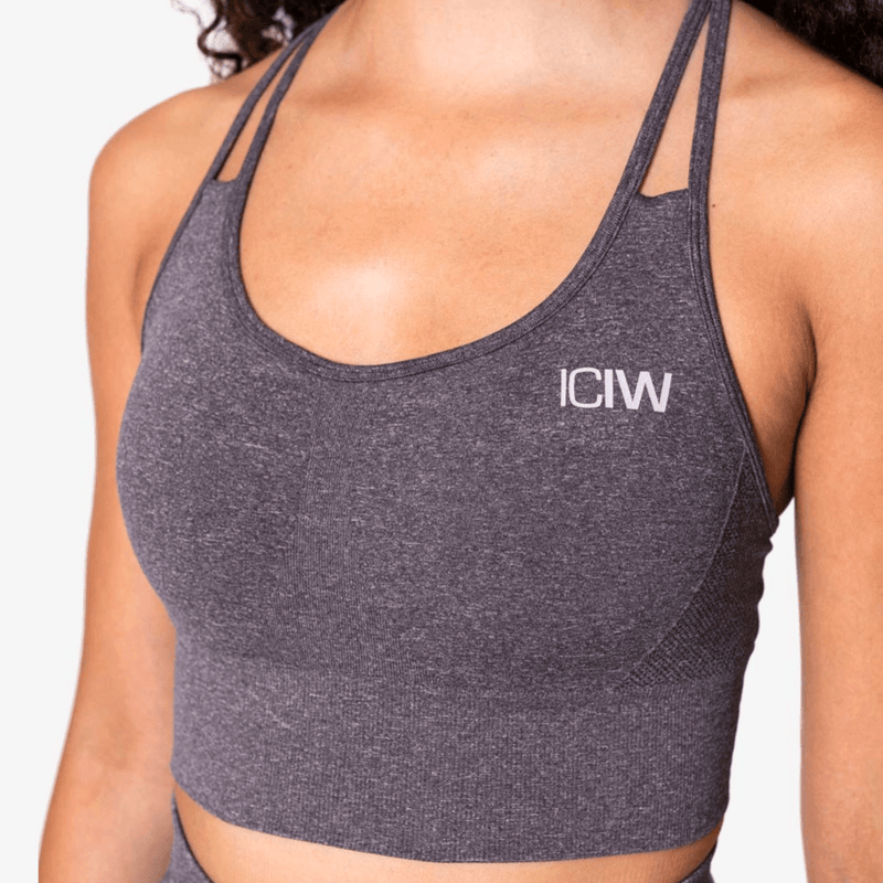 ICANIWILL Define Seamless Sports Bra Grey Melange