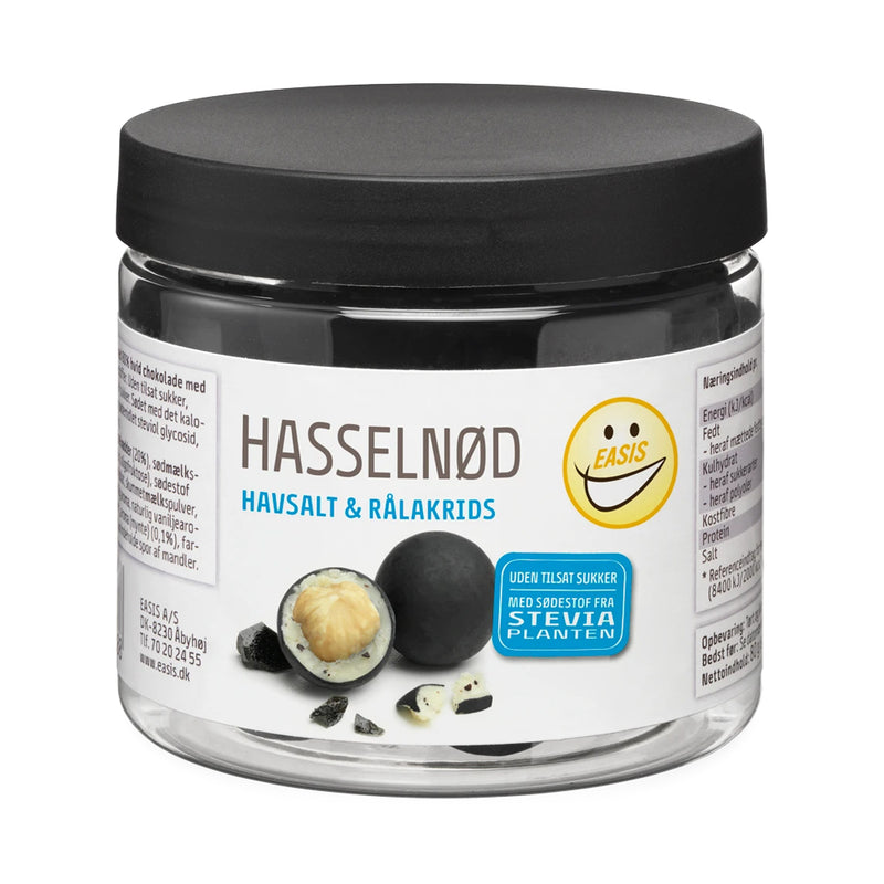 EASIS Mandler og Choko Knas (80g) - Hasselnød med havsalt og rålakrids