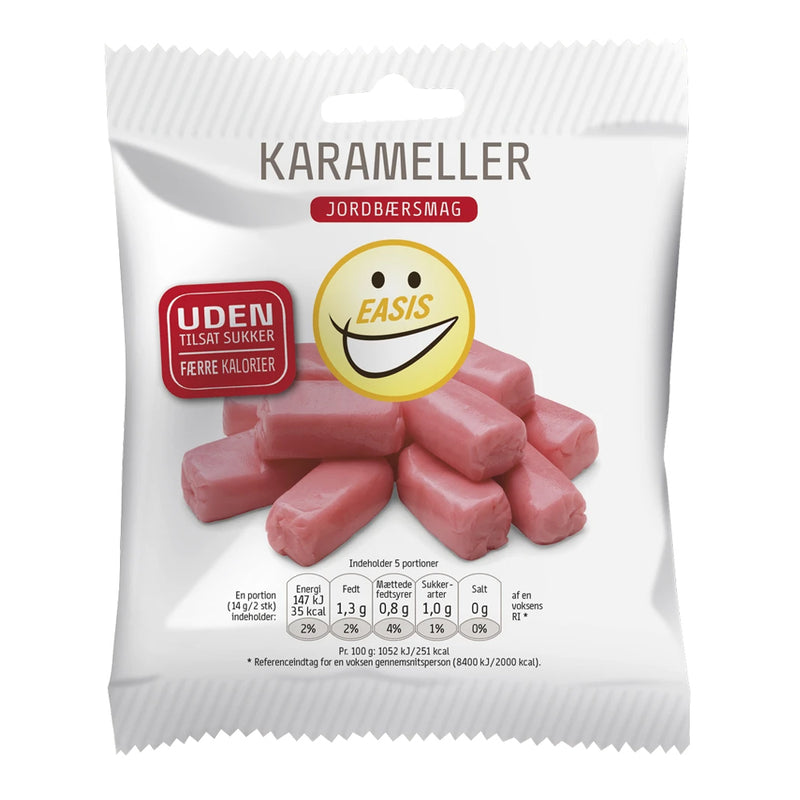 EASIS Karameller (70g) - Jordbærsmag