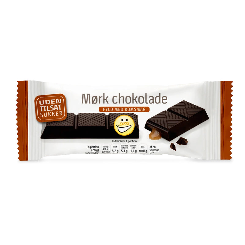 EASIS Chokoladebar (24g) - Mørk chokoladebar med romfyld