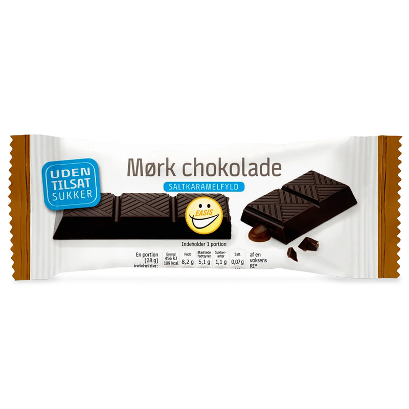 EASIS Chokoladebar (24g) - Mørk chokoladebar med saltkaramelfyld
