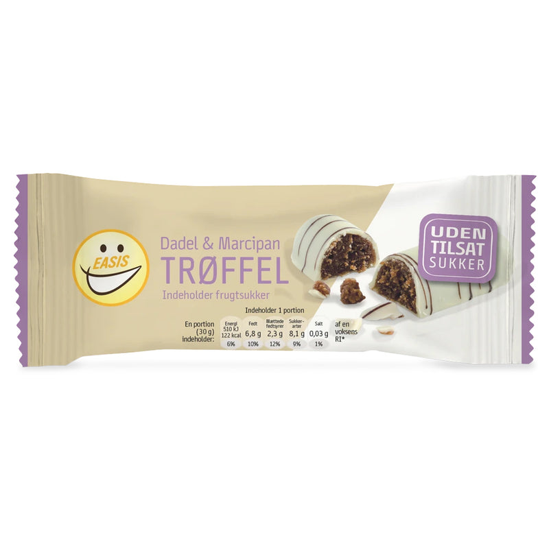 EASIS Trøffel (30g) -  Dadel og Marcipan White - OBS! BEDST FØR 27/7-2023
