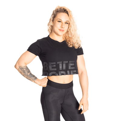 Better Bodies Astoria Cropped Tee Black - MuscleHouse.dk