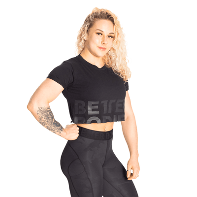 Better Bodies Astoria Cropped Tee Black