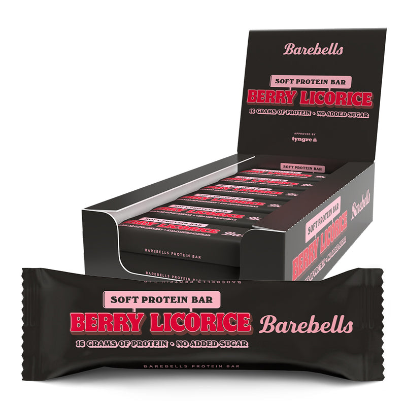 Barebells Soft Protein Bar - Berry Licorice (12x 55g)