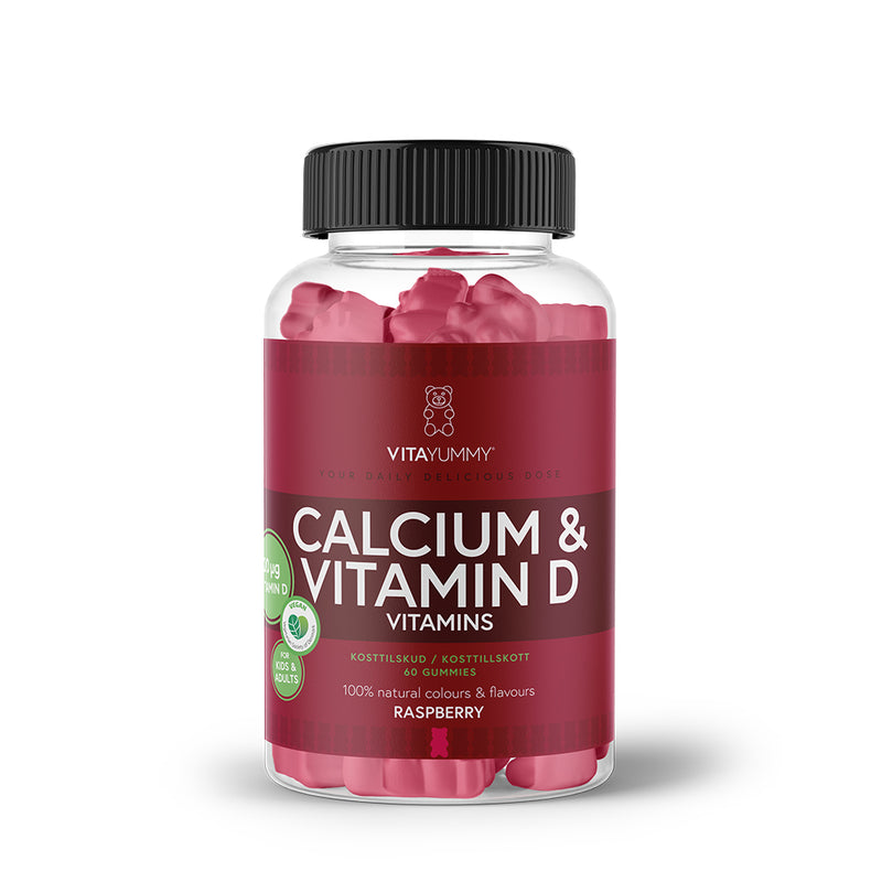 VitaYummy Calcium & Vitamin D (60 stk) - Raspberry