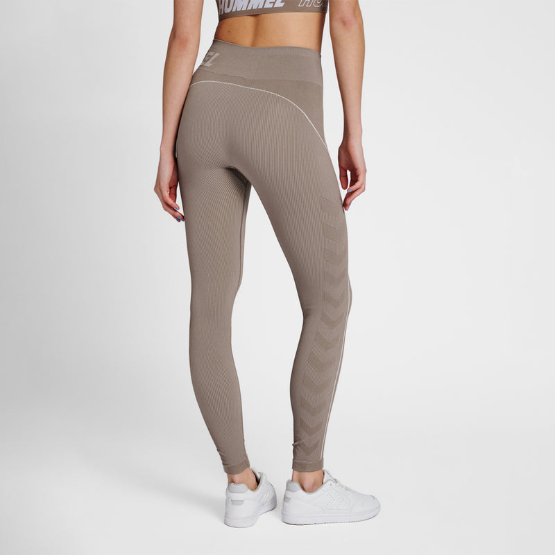Hummel TE Christel Seamless MW Tights - Chateau Gray/Driftwood Melange