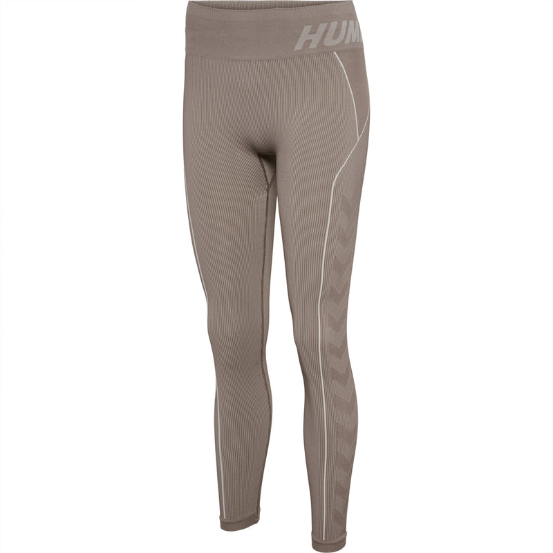 Hummel TE Christel Seamless MW Tights - Chateau Gray/Driftwood Melange