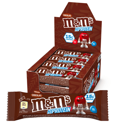 M&M's Hi Protein Bar Chocolate (12x51g) - MuscleHouse.dk