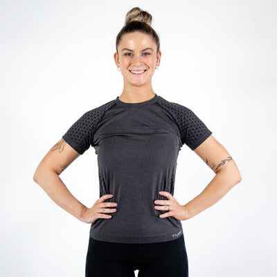 Hummel CI Seamless T-shirt - Black Melange - Musclehouse.dk