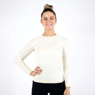 Hummel CLEA Seamless T-shirt L/S – Bone White