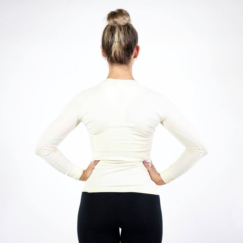 Hummel CLEA Seamless T-shirt L/S – Bone White