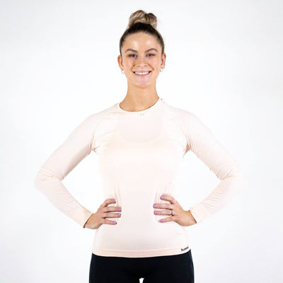 Hummel CLEA Seamless T-shirt L/S – Cloud Pink - Musclehouse.dk