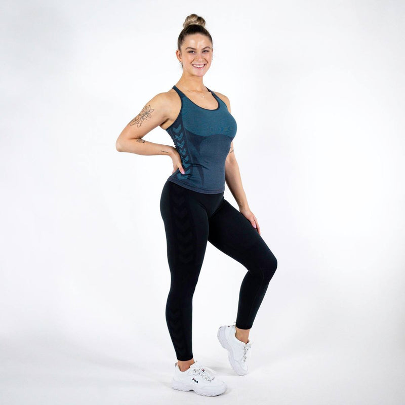 Hummel CLEA Seamless Top – Blue Nights Melange