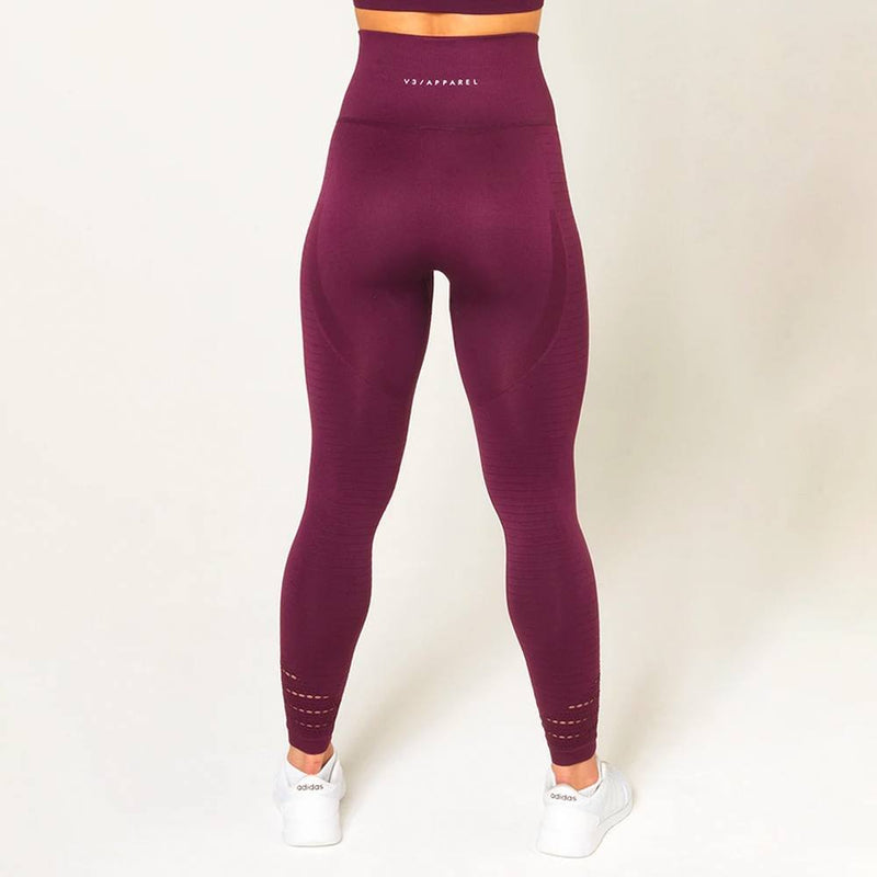 V3 Apparel Contour Seamless Leggings - Wine