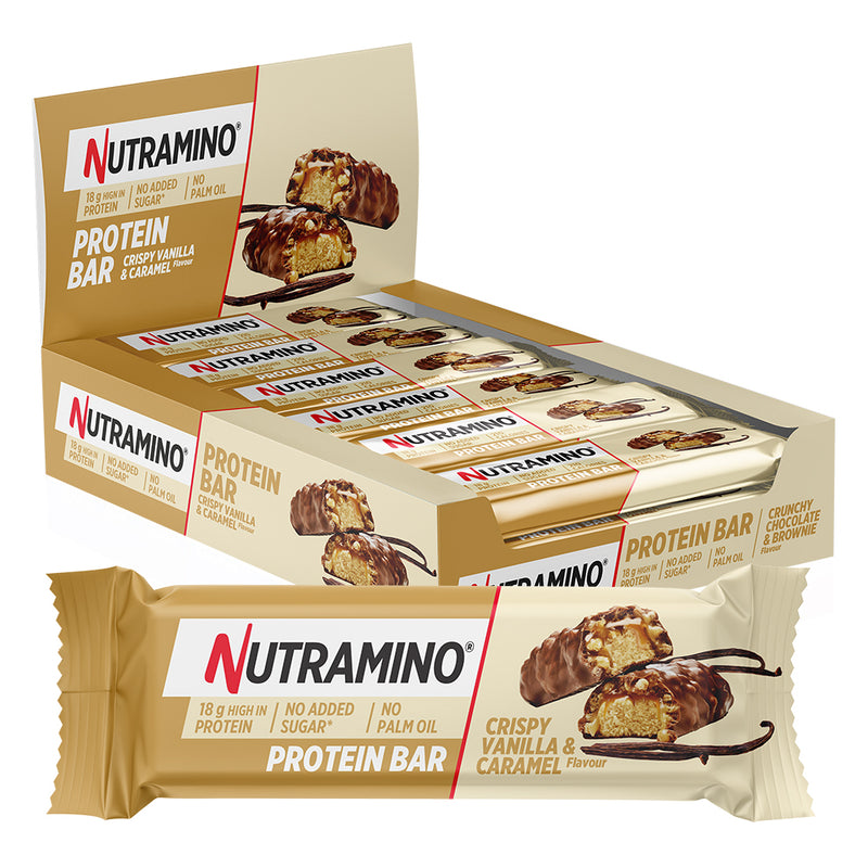 Nutramino Protein Bar - Crispy Vanilla & Caramel (12x55g)