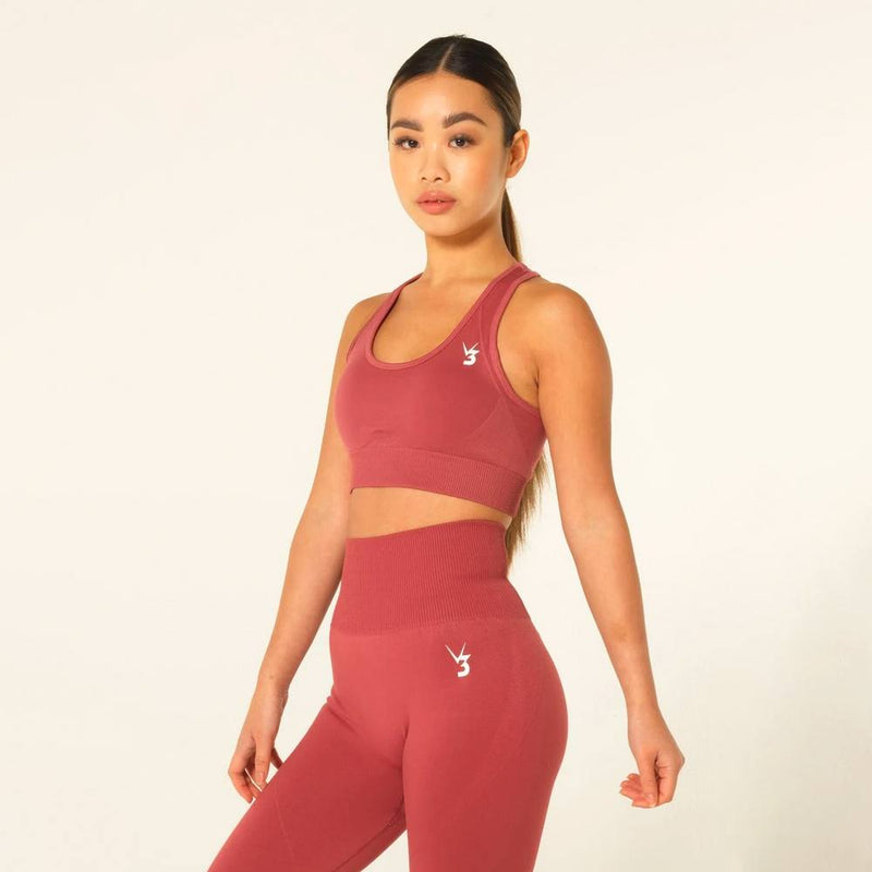 V3 Apparel Curve Seamless Sports Bra - Rose