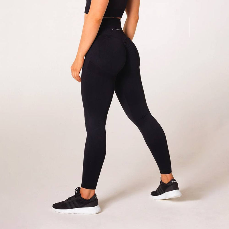 V3 Apparel Define Seamless Scrunch Leggings - Black