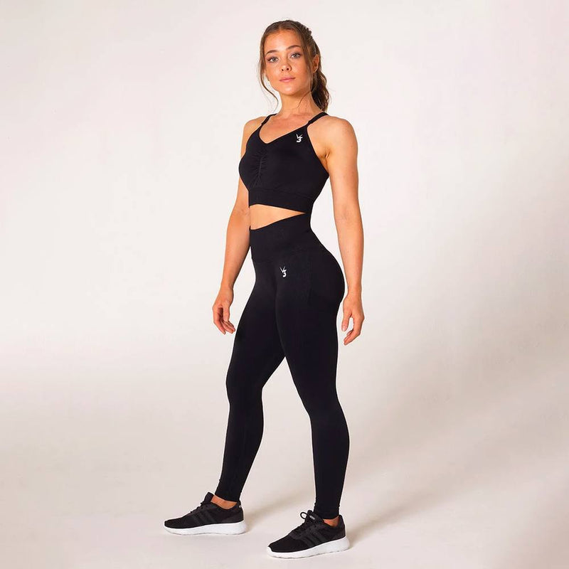 V3 Apparel Define Seamless Scrunch Leggings - Black