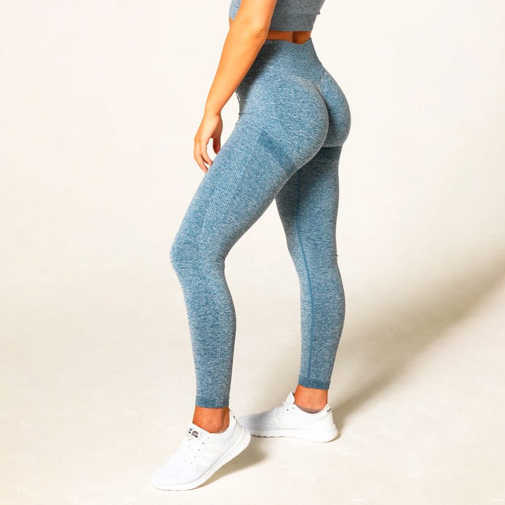 V3 Apparel Define Seamless Scrunch Leggings - Blue Marl