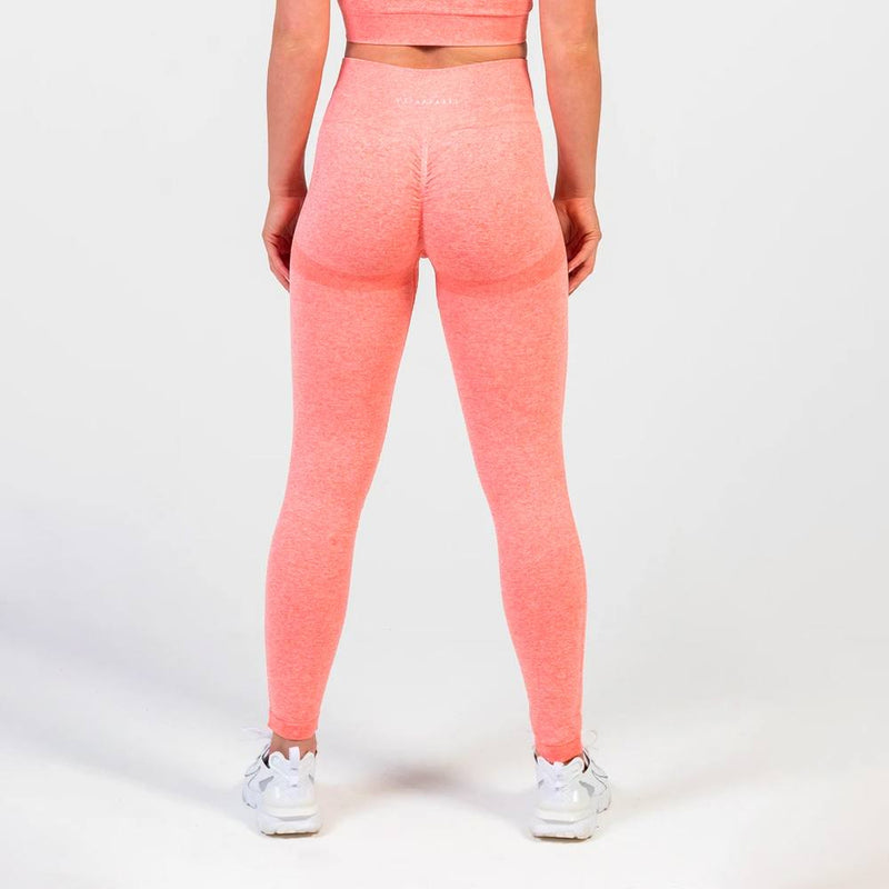 V3 Apparel Define Seamless Scrunch Leggings - Peach Marl