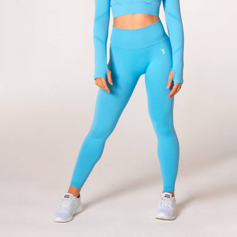 Define Seamless Scrunch Leggings Sky Blue fra V3 » Køb her!