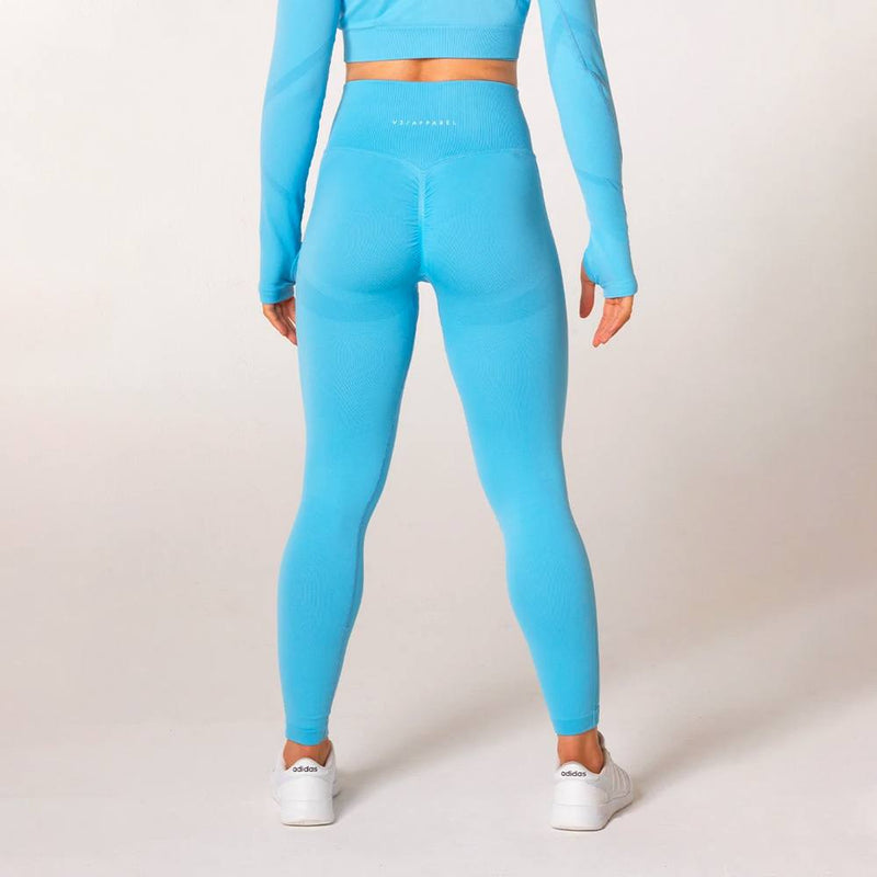 Define Seamless Scrunch Leggings Sky Blue fra V3 » Køb her!
