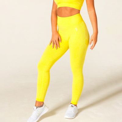 V3 Apparel Define Seamless Scrunch Leggings - Yellow Marl