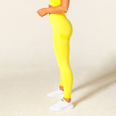 V3 Apparel Define Seamless Scrunch Leggings - Yellow Marl