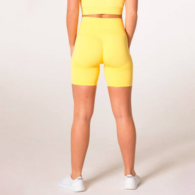 V3 Apparel Define Seamless Scrunch Shorts - Lemon