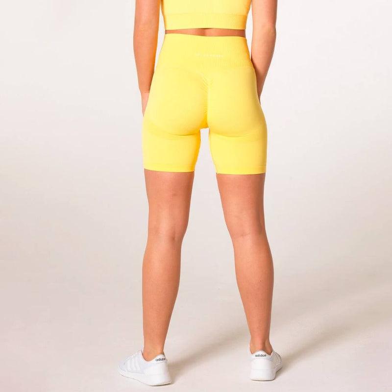 V3 Apparel Define Seamless Scrunch Shorts - Lemon