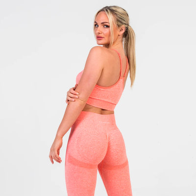 V3 Apparel Define Seamless Sports Bra - Peach Marl