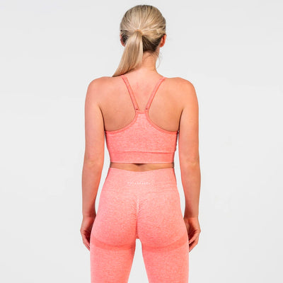 V3 Apparel Define Seamless Sports Bra - Peach Marl