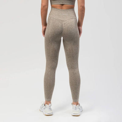 V3 Apparel Empower Seamless Scrunch Leggings – Beige Marl