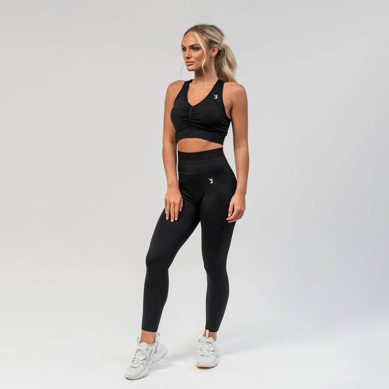 V3 Apparel Empower Seamless Scrunch Leggings – Black