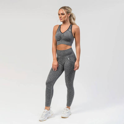 V3 Apparel Empower Seamless Scrunch Leggings – Dark Grey Marl