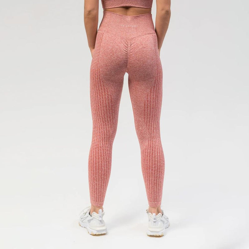 V3 Apparel Empower Seamless Scrunch Leggings – Pink Marl