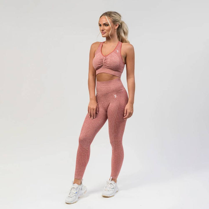 V3 Apparel Empower Seamless Scrunch Leggings – Pink Marl