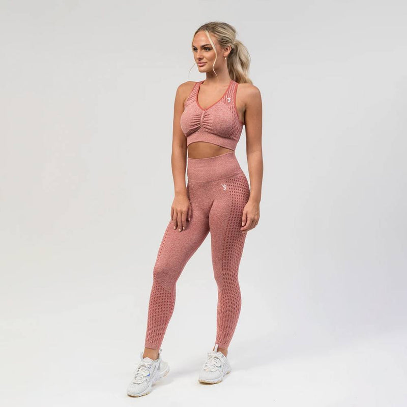 V3 Apparel Empower Seamless Scrunch Leggings – Pink Marl