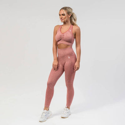 V3 Apparel Empower Seamless Scrunch Sports Bra – Pink Marl